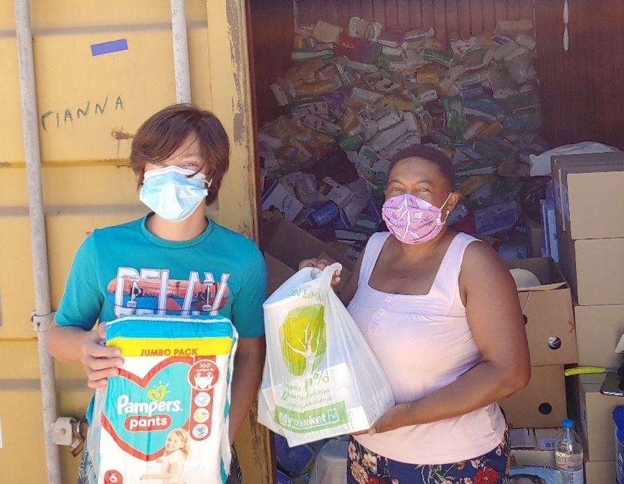 IRIS Center baby supplies donation Roots & Shoots